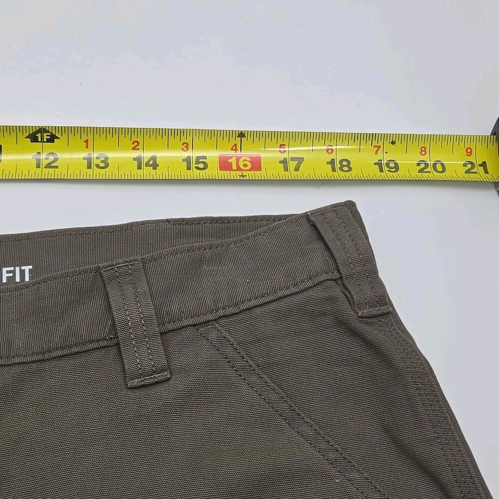 Carhartt Shorts Green Loose Fit Work Cargo Men Sz 36 Flat 9.5" Inseam Canvas - Picture 11 of 13